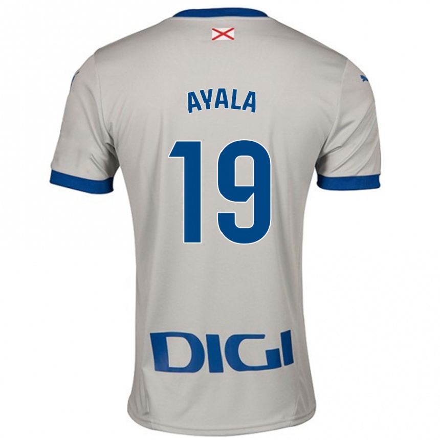 Gyermek Labdarúgás Axel Ayala #19 Világos Szürke Idegenbeli Jersey 2024/25 Mez Póló Ing