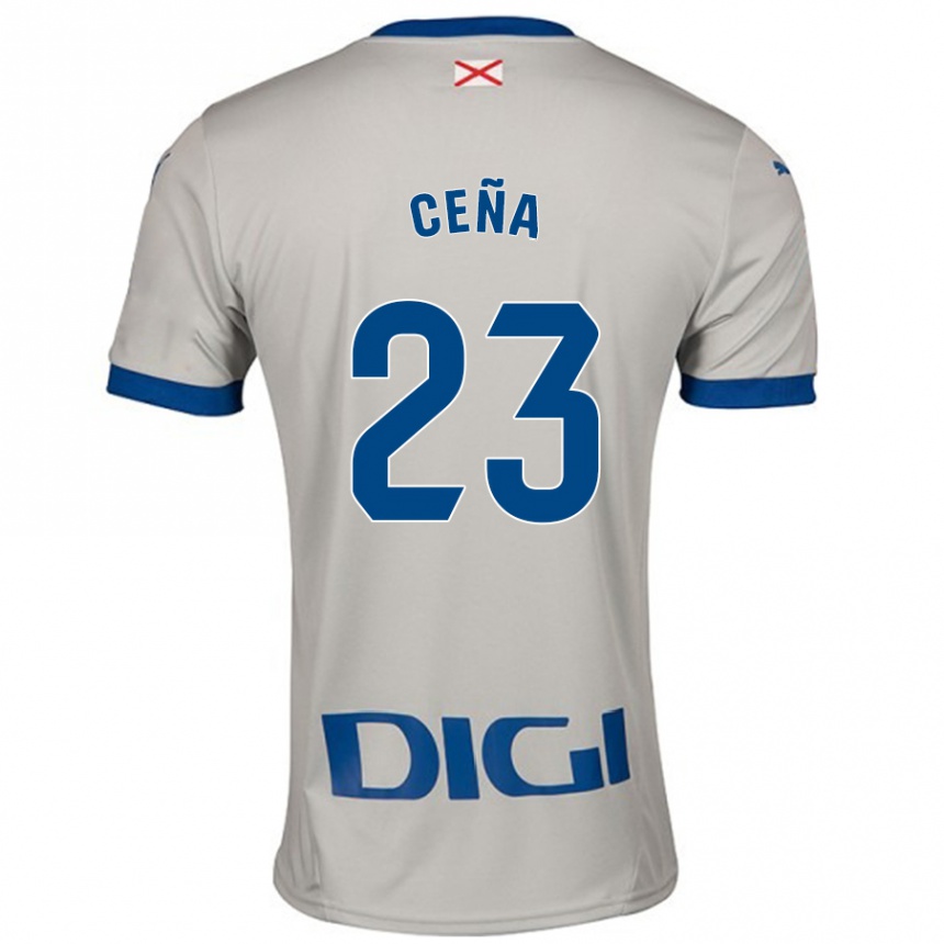 Gyermek Labdarúgás Marcos Ceña #23 Világos Szürke Idegenbeli Jersey 2024/25 Mez Póló Ing