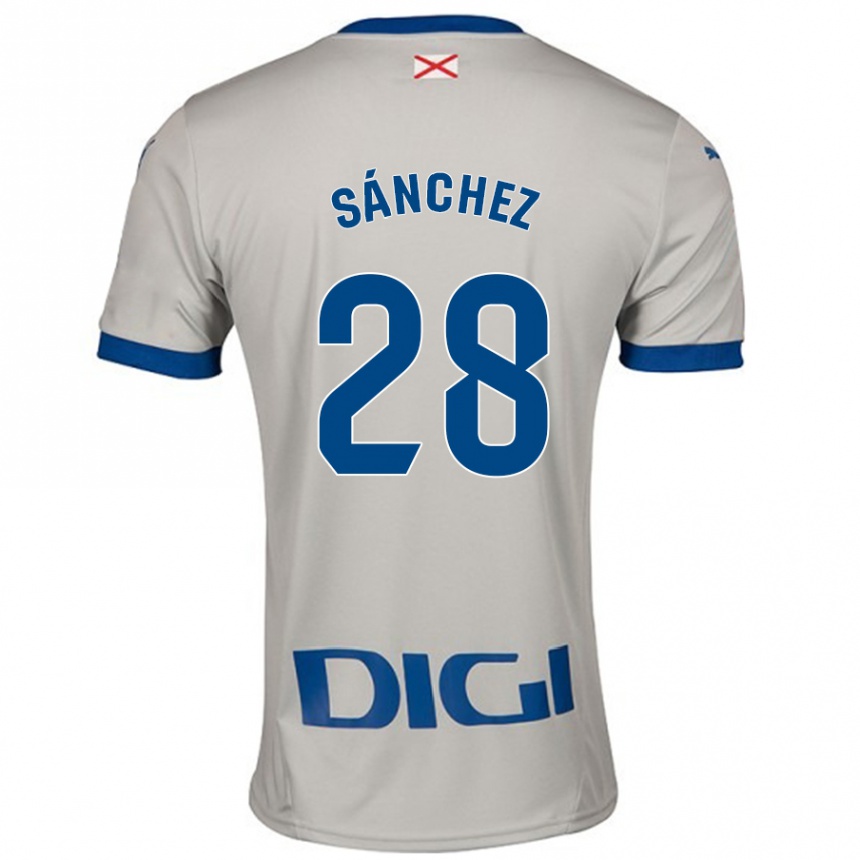 Gyermek Labdarúgás Ander Sánchez #28 Világos Szürke Idegenbeli Jersey 2024/25 Mez Póló Ing