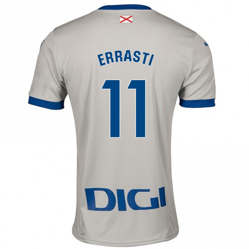 Gyermek Labdarúgás Elene Errasti #11 Világos Szürke Idegenbeli Jersey 2024/25 Mez Póló Ing