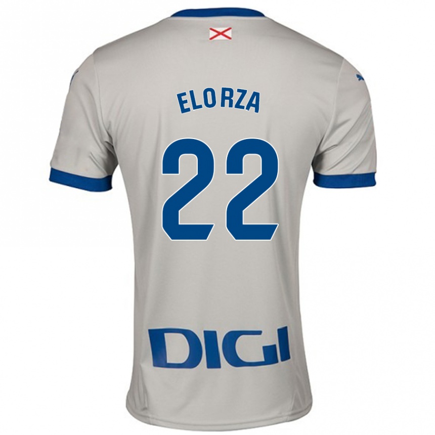 Gyermek Labdarúgás Sheila Elorza #22 Világos Szürke Idegenbeli Jersey 2024/25 Mez Póló Ing