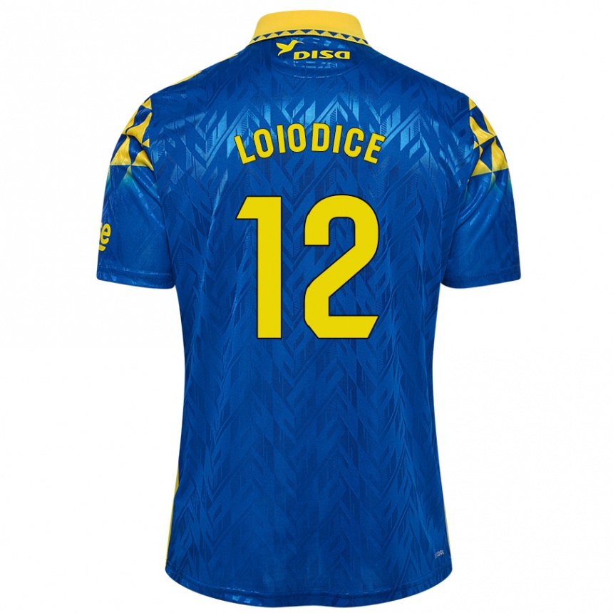 Gyermek Labdarúgás Enzo Loiodice #12 Kék Sárga Idegenbeli Jersey 2024/25 Mez Póló Ing