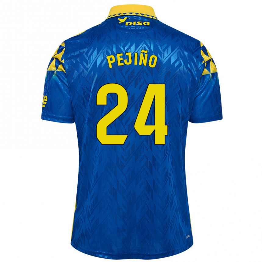 Gyermek Labdarúgás Pejiño #24 Kék Sárga Idegenbeli Jersey 2024/25 Mez Póló Ing