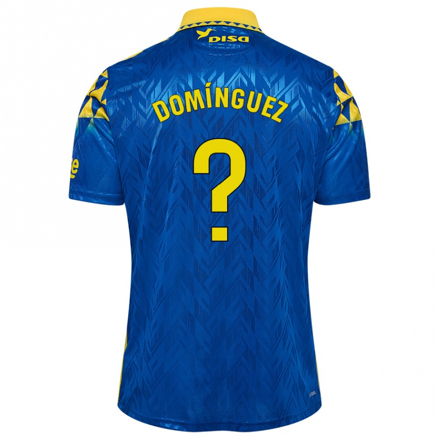 Gyermek Labdarúgás Carlos Domínguez #0 Kék Sárga Idegenbeli Jersey 2024/25 Mez Póló Ing