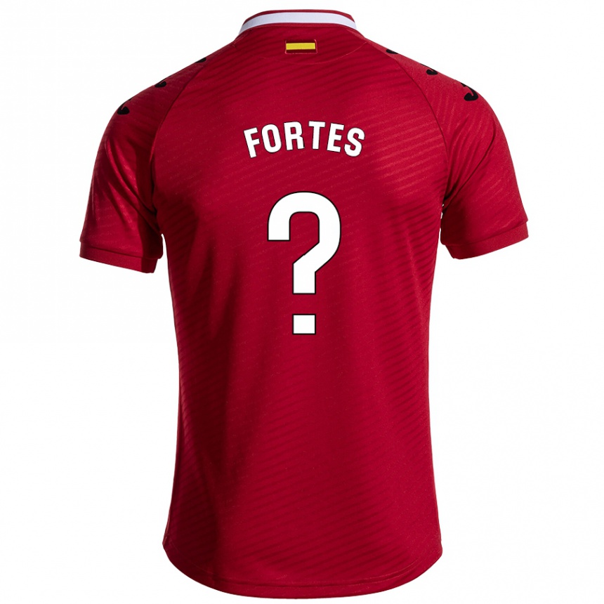 Gyermek Labdarúgás Joel Fortes #0 Sötét Vörös Idegenbeli Jersey 2024/25 Mez Póló Ing