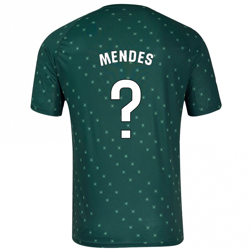 Gyermek Labdarúgás Houboulang Mendes #0 Sötétzöld Idegenbeli Jersey 2024/25 Mez Póló Ing