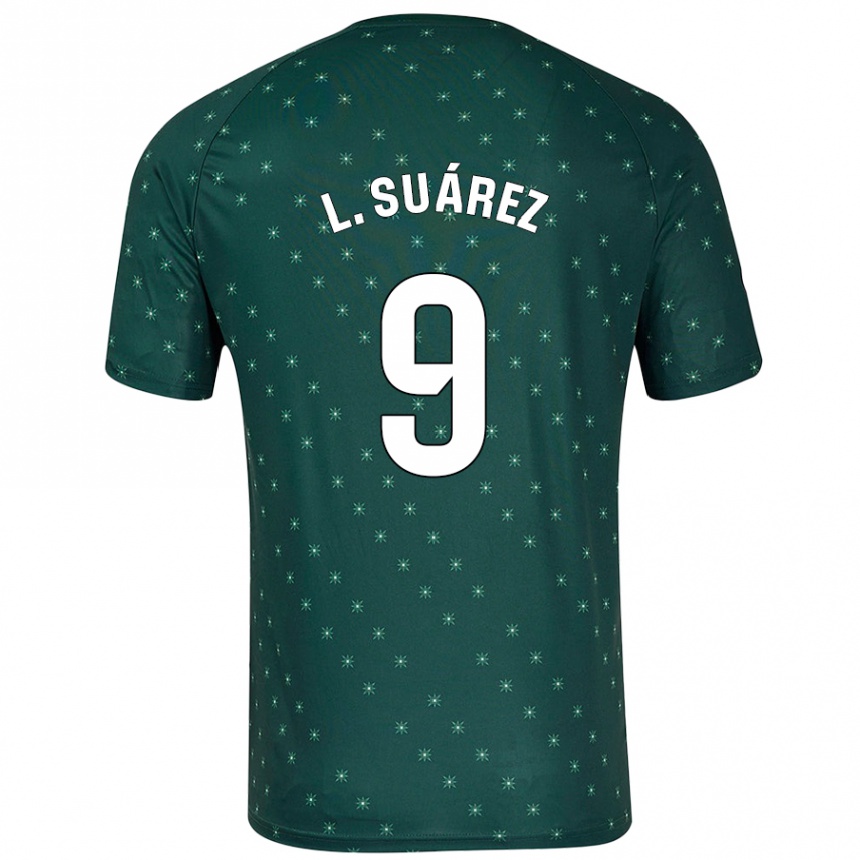 Gyermek Labdarúgás Luis Suárez #9 Sötétzöld Idegenbeli Jersey 2024/25 Mez Póló Ing