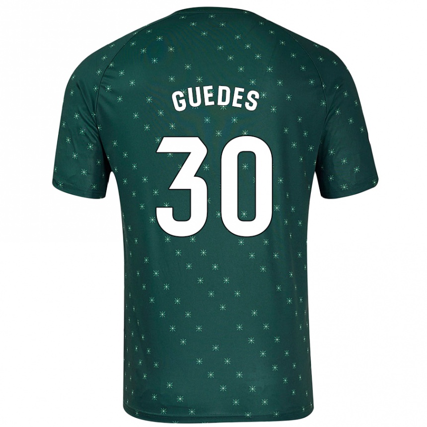 Gyermek Labdarúgás Gui Guedes #30 Sötétzöld Idegenbeli Jersey 2024/25 Mez Póló Ing