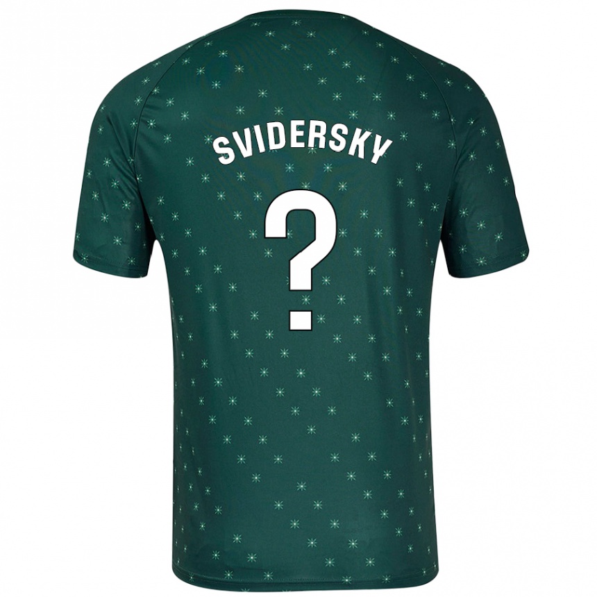 Gyermek Labdarúgás Martin Svidersky #0 Sötétzöld Idegenbeli Jersey 2024/25 Mez Póló Ing