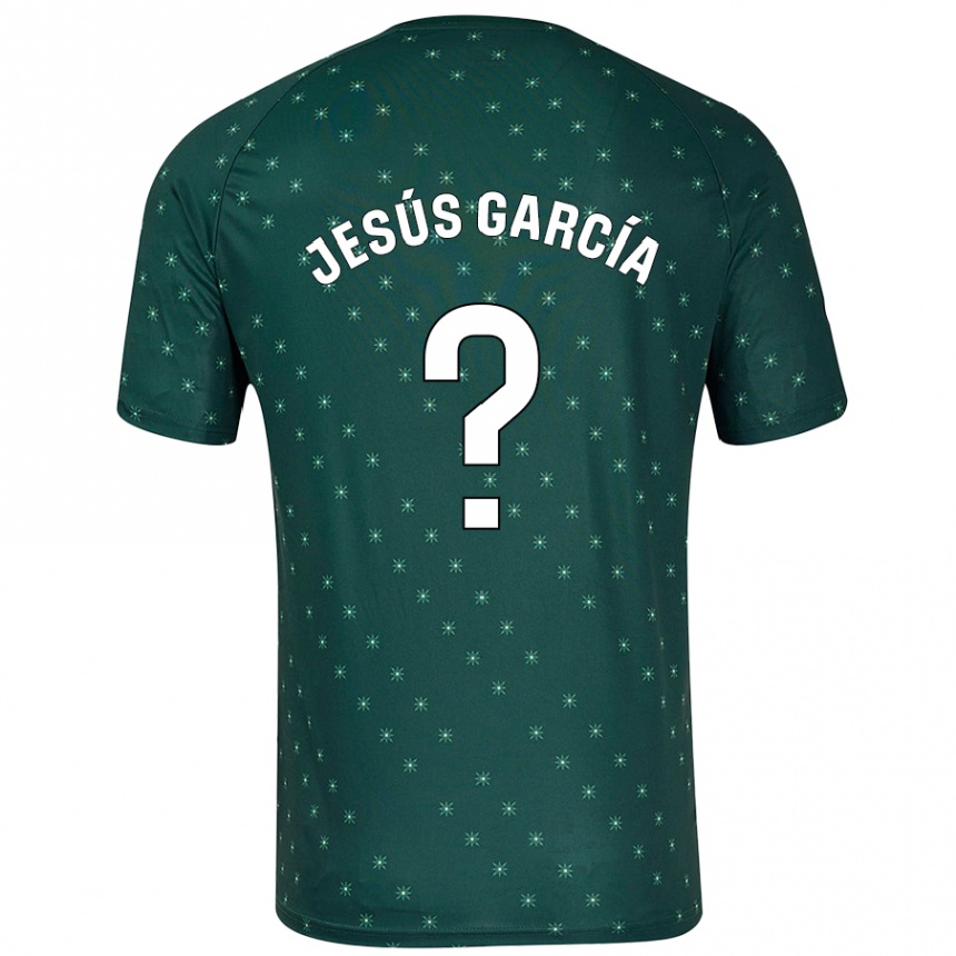 Gyermek Labdarúgás Jesús García #0 Sötétzöld Idegenbeli Jersey 2024/25 Mez Póló Ing