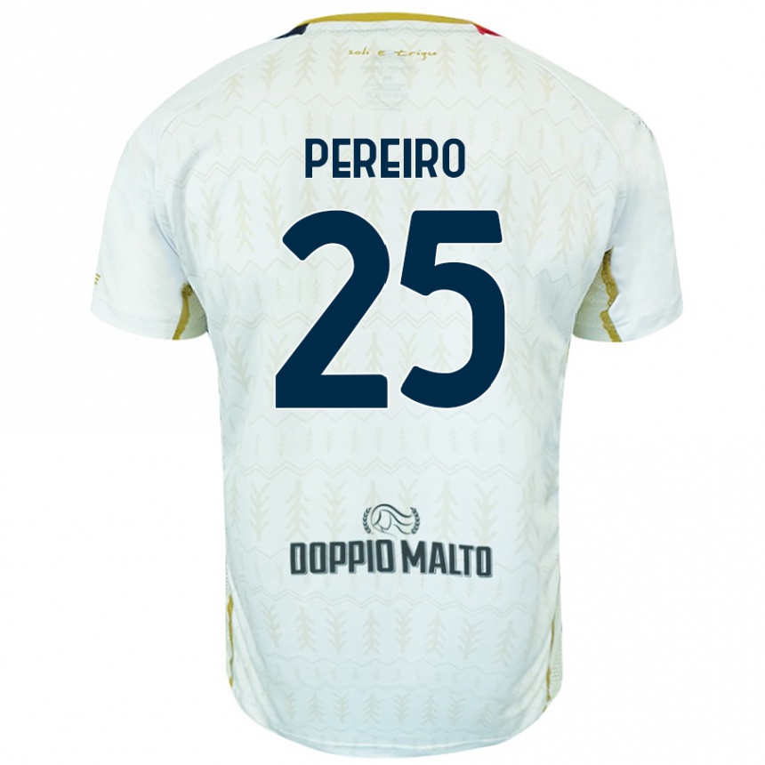 Gyermek Labdarúgás Gastón Pereiro #25 Fehér Idegenbeli Jersey 2024/25 Mez Póló Ing