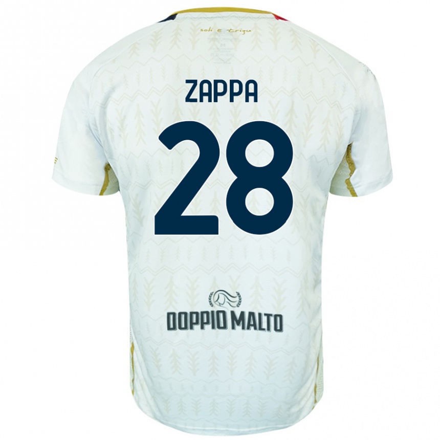 Gyermek Labdarúgás Gabriele Zappa #28 Fehér Idegenbeli Jersey 2024/25 Mez Póló Ing