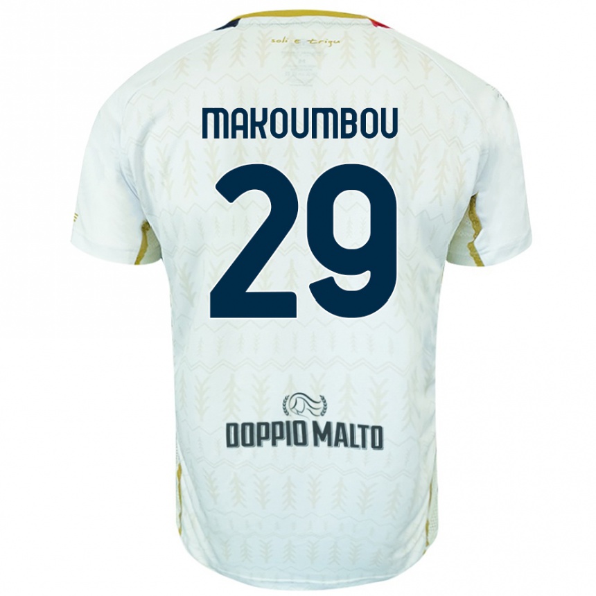 Gyermek Labdarúgás Antoine Makoumbou #29 Fehér Idegenbeli Jersey 2024/25 Mez Póló Ing