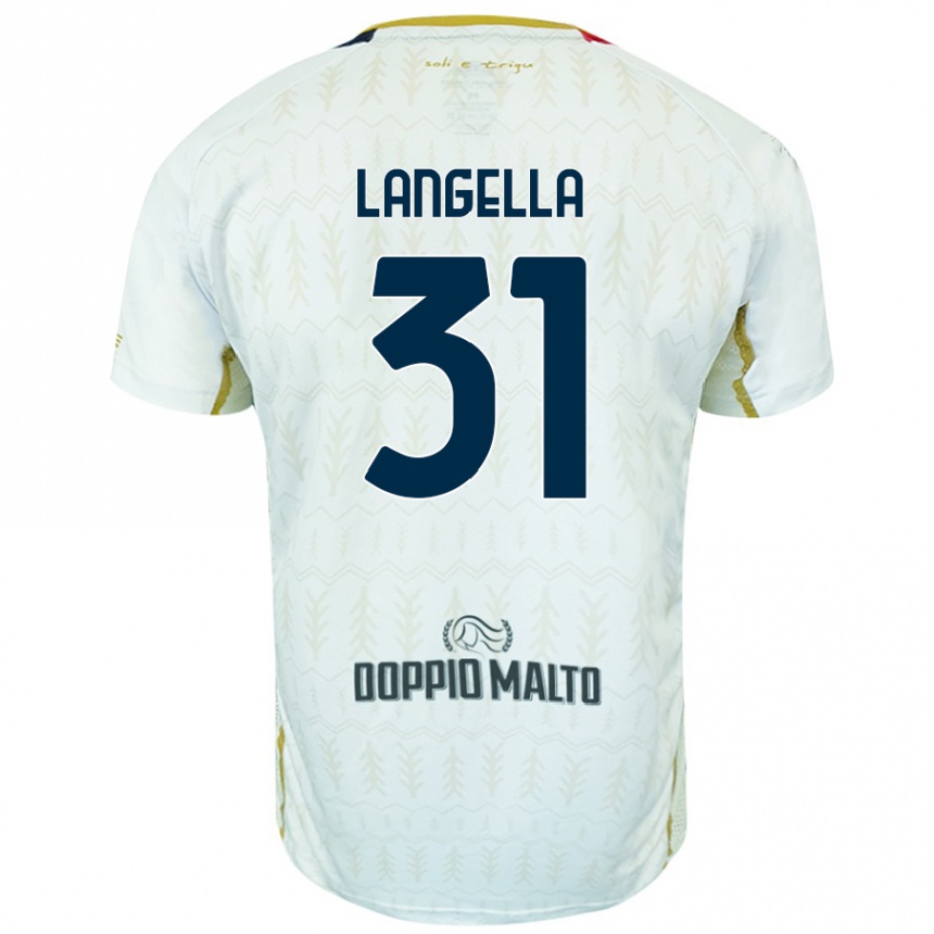 Gyermek Labdarúgás Matteo Langella #31 Fehér Idegenbeli Jersey 2024/25 Mez Póló Ing