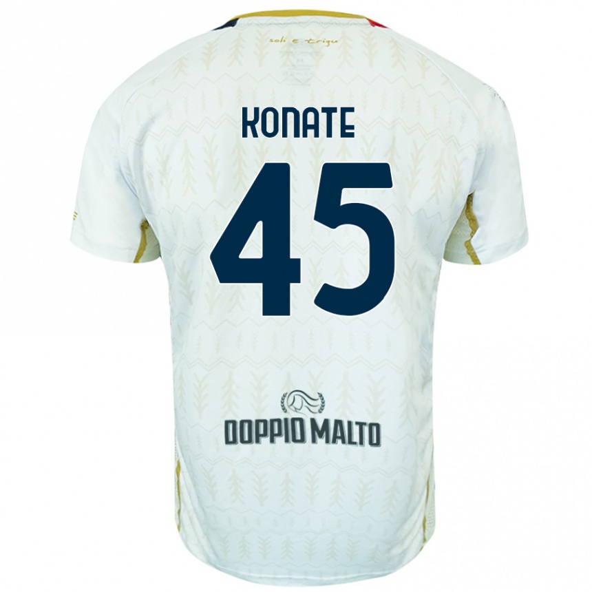 Gyermek Labdarúgás Ismael Konate #45 Fehér Idegenbeli Jersey 2024/25 Mez Póló Ing