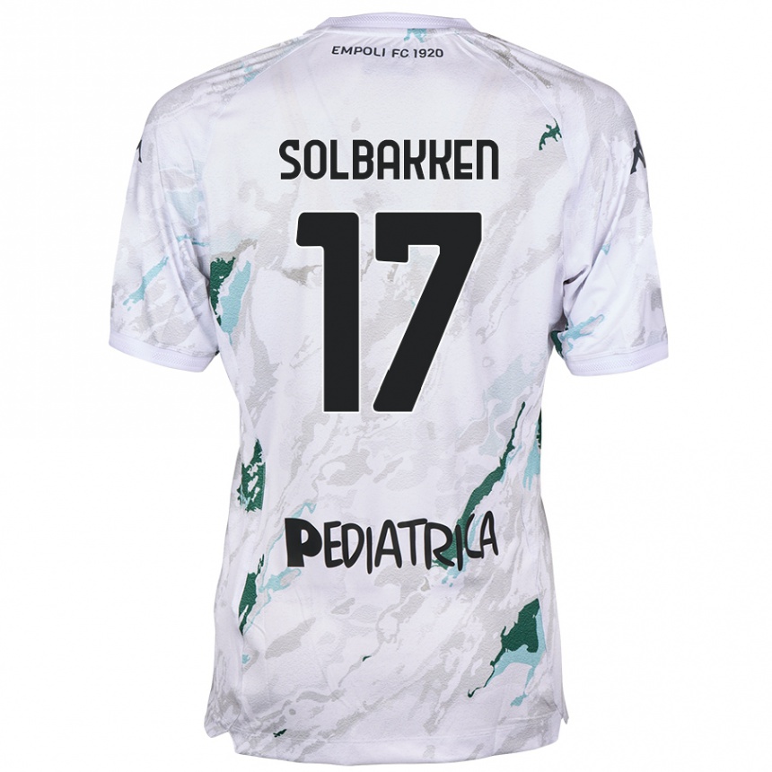 Gyermek Labdarúgás Ola Solbakken #17 Szürke Idegenbeli Jersey 2024/25 Mez Póló Ing