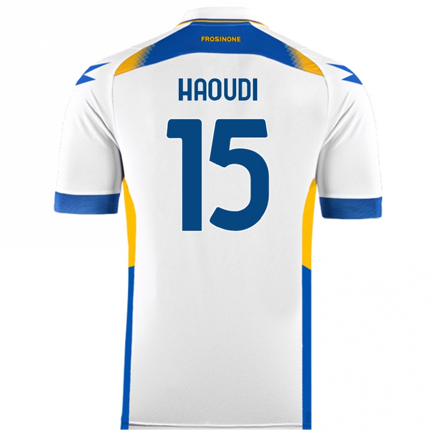 Gyermek Labdarúgás Hamza Haoudi #15 Fehér Idegenbeli Jersey 2024/25 Mez Póló Ing