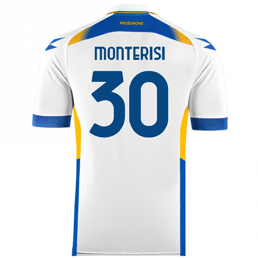 Gyermek Labdarúgás Ilario Monterisi #30 Fehér Idegenbeli Jersey 2024/25 Mez Póló Ing