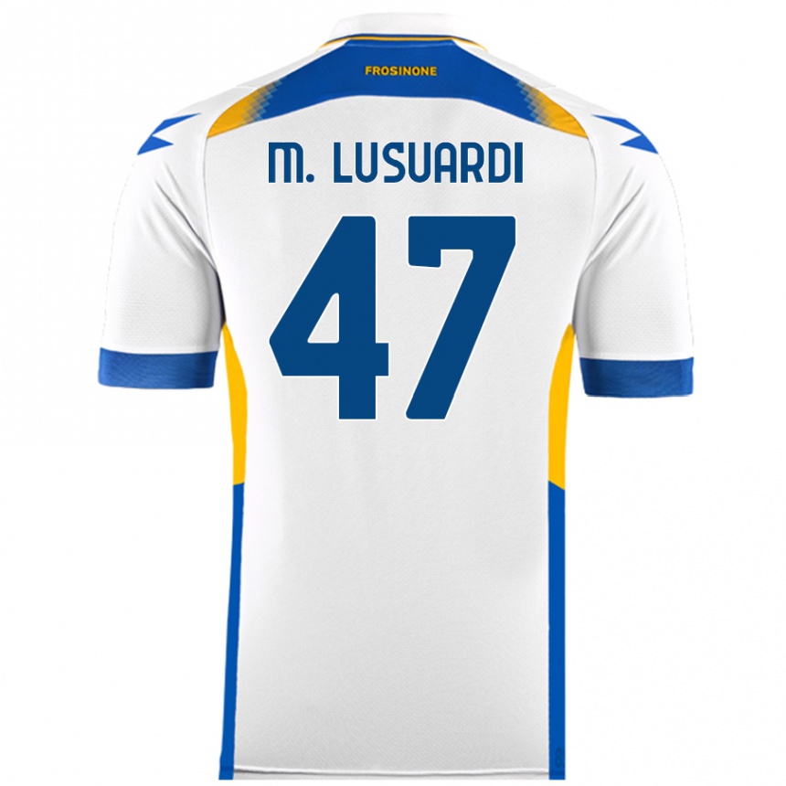 Gyermek Labdarúgás Mateus Lusuardi #47 Fehér Idegenbeli Jersey 2024/25 Mez Póló Ing