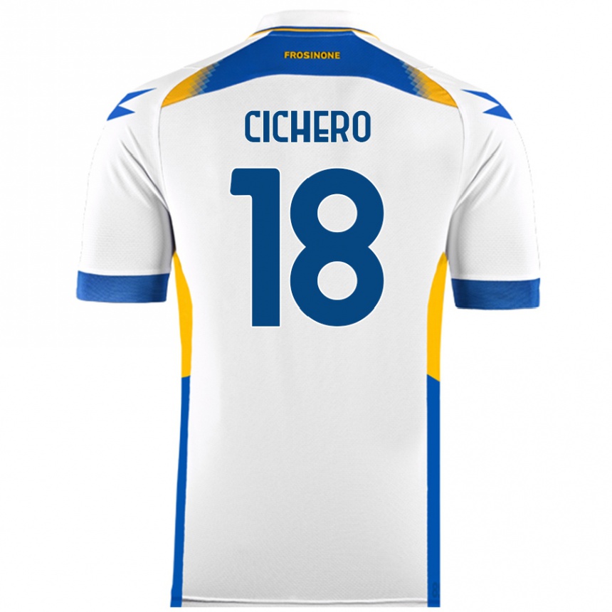 Gyermek Labdarúgás Alejandro Cichero #18 Fehér Idegenbeli Jersey 2024/25 Mez Póló Ing