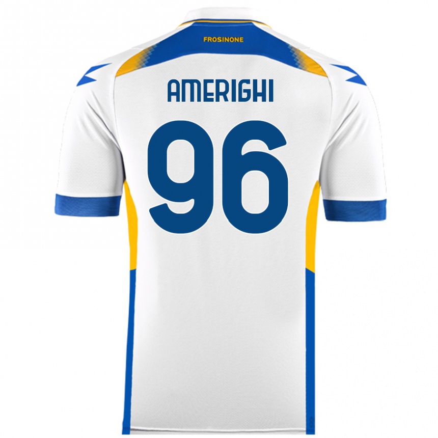 Gyermek Labdarúgás Igor Amerighi #96 Fehér Idegenbeli Jersey 2024/25 Mez Póló Ing