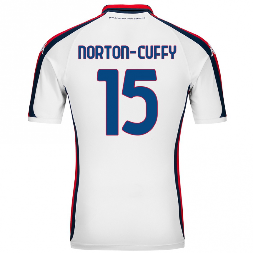 Gyermek Labdarúgás Brooke Norton-Cuffy #15 Fehér Idegenbeli Jersey 2024/25 Mez Póló Ing