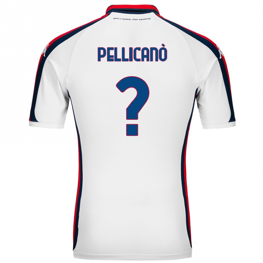 Gyermek Labdarúgás Antonino Pellicanò #0 Fehér Idegenbeli Jersey 2024/25 Mez Póló Ing