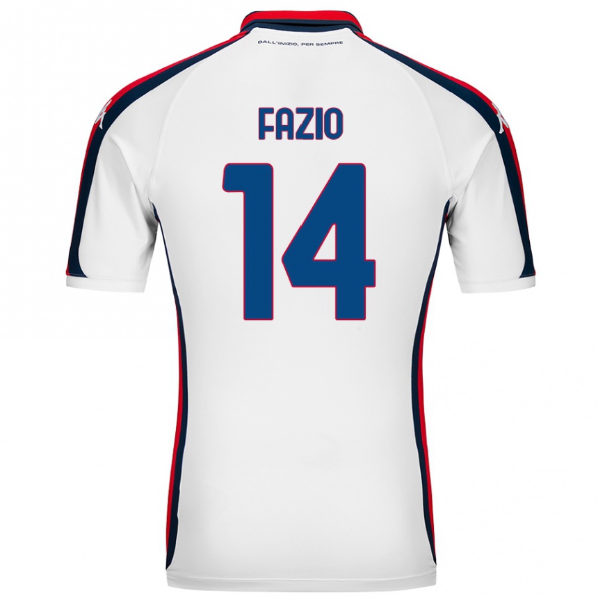 Gyermek Labdarúgás Tommaso Fazio #14 Fehér Idegenbeli Jersey 2024/25 Mez Póló Ing