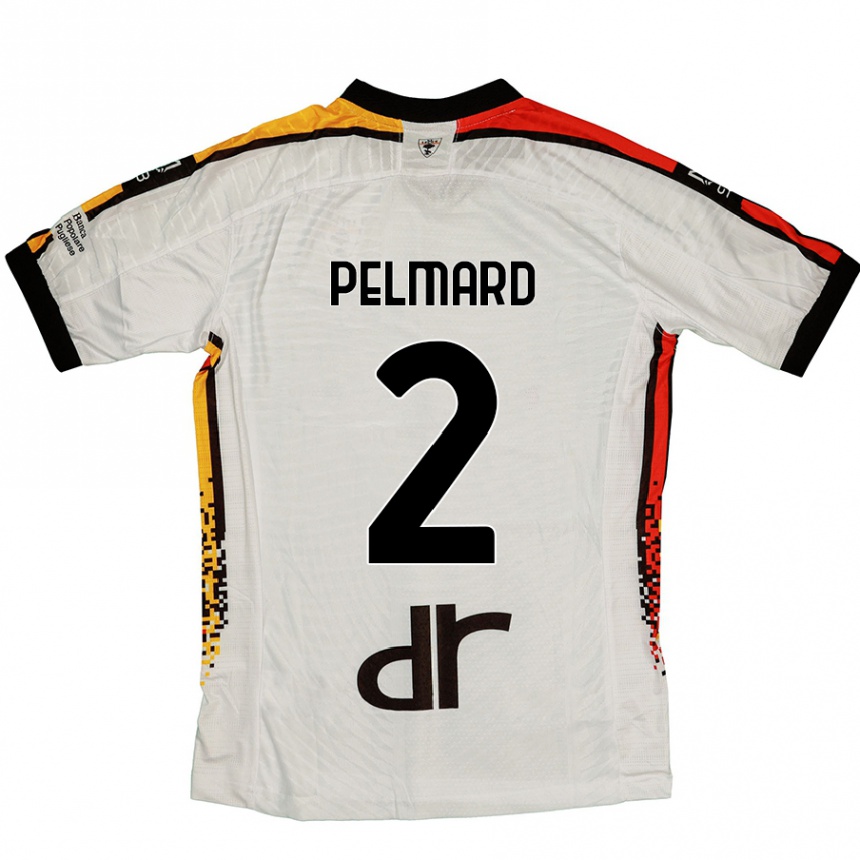 Gyermek Labdarúgás Andy Pelmard #2 Fehér Fekete Idegenbeli Jersey 2024/25 Mez Póló Ing