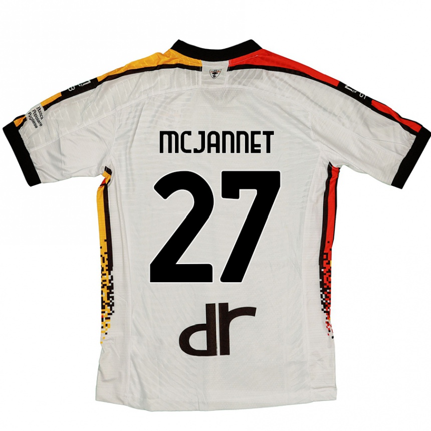 Gyermek Labdarúgás Ed Mcjannet #27 Fehér Fekete Idegenbeli Jersey 2024/25 Mez Póló Ing