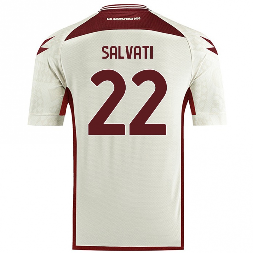 Gyermek Labdarúgás Gregorio Salvati #22 Krém Színű Idegenbeli Jersey 2024/25 Mez Póló Ing