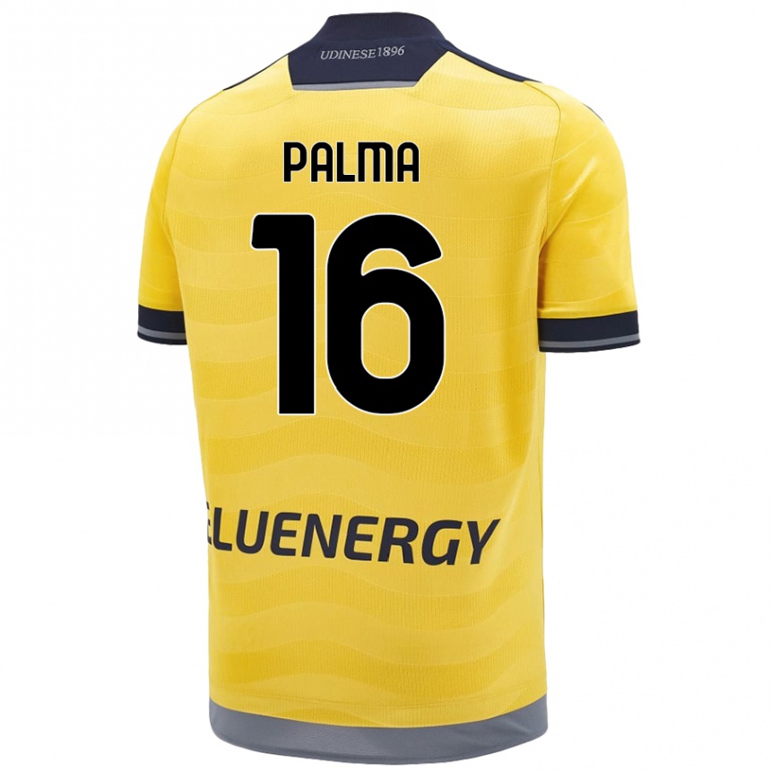 Gyermek Labdarúgás Matteo Palma #16 Aranysárga Idegenbeli Jersey 2024/25 Mez Póló Ing