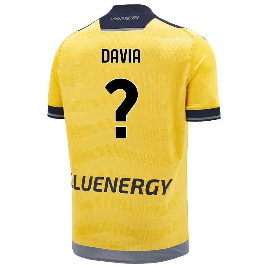 Gyermek Labdarúgás Emiliano Davia #0 Aranysárga Idegenbeli Jersey 2024/25 Mez Póló Ing