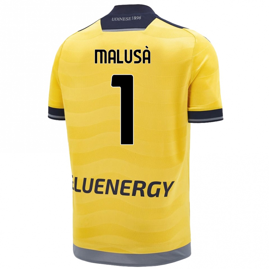 Gyermek Labdarúgás Joel Malusà #1 Aranysárga Idegenbeli Jersey 2024/25 Mez Póló Ing