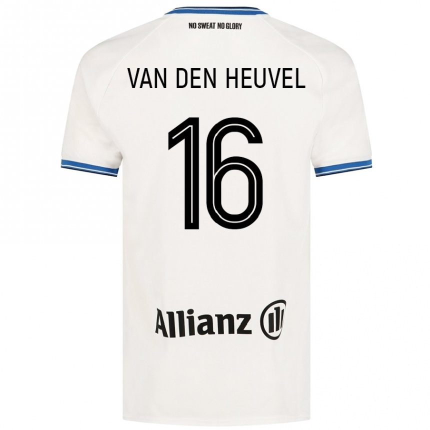 Gyermek Labdarúgás Dani Van Den Heuvel #16 Fehér Idegenbeli Jersey 2024/25 Mez Póló Ing