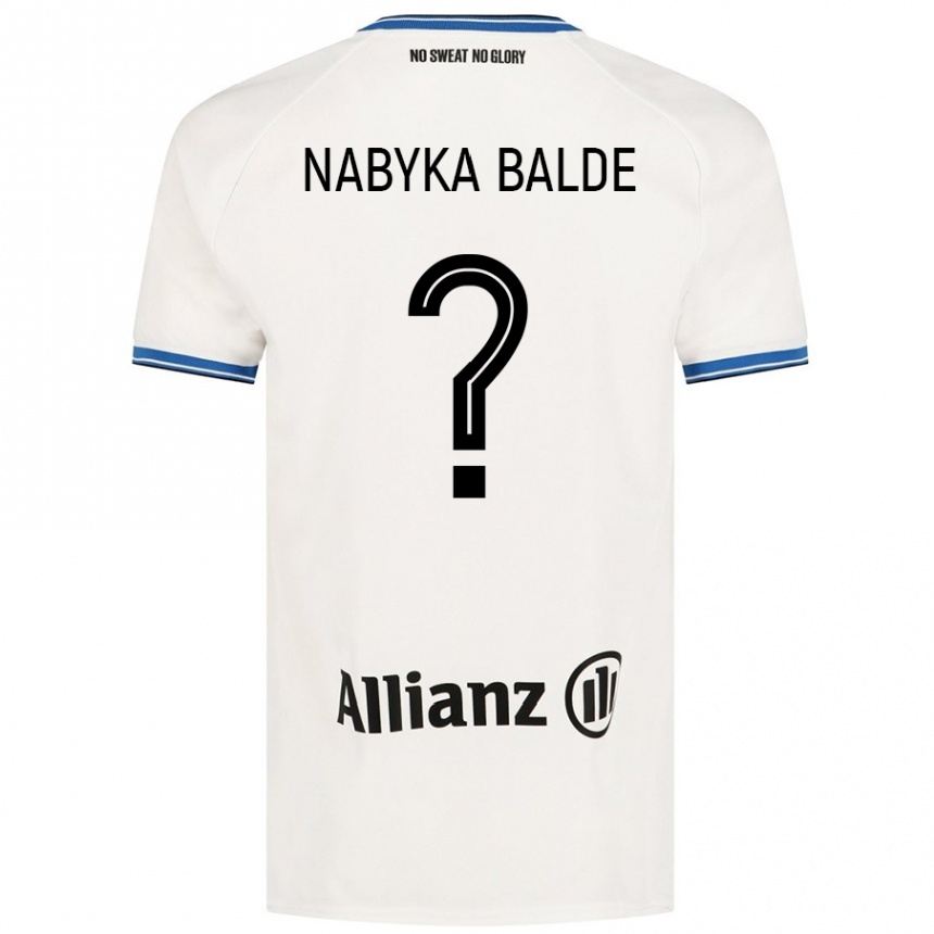 Gyermek Labdarúgás Mamadou Nabyka Balde #0 Fehér Idegenbeli Jersey 2024/25 Mez Póló Ing