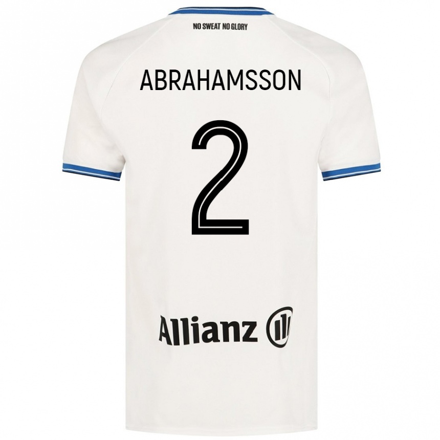 Gyermek Labdarúgás Sejde Abrahamsson #2 Fehér Idegenbeli Jersey 2024/25 Mez Póló Ing