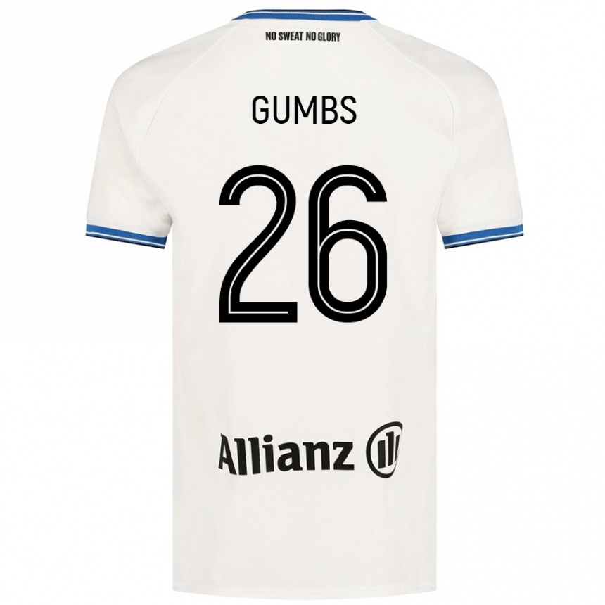 Gyermek Labdarúgás Aisse Gumbs #26 Fehér Idegenbeli Jersey 2024/25 Mez Póló Ing