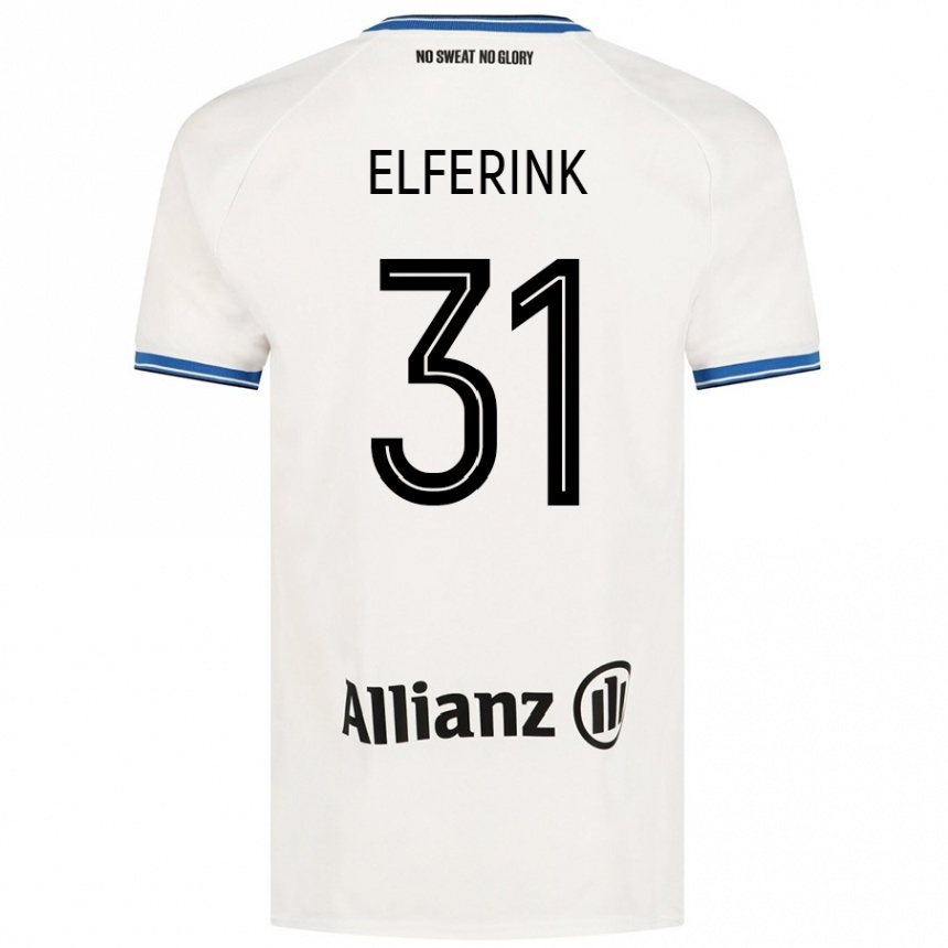 Gyermek Labdarúgás Marie Elferink #31 Fehér Idegenbeli Jersey 2024/25 Mez Póló Ing