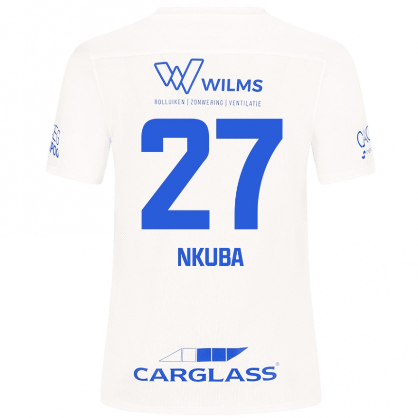 Gyermek Labdarúgás Ken Nkuba #27 Fehér Idegenbeli Jersey 2024/25 Mez Póló Ing