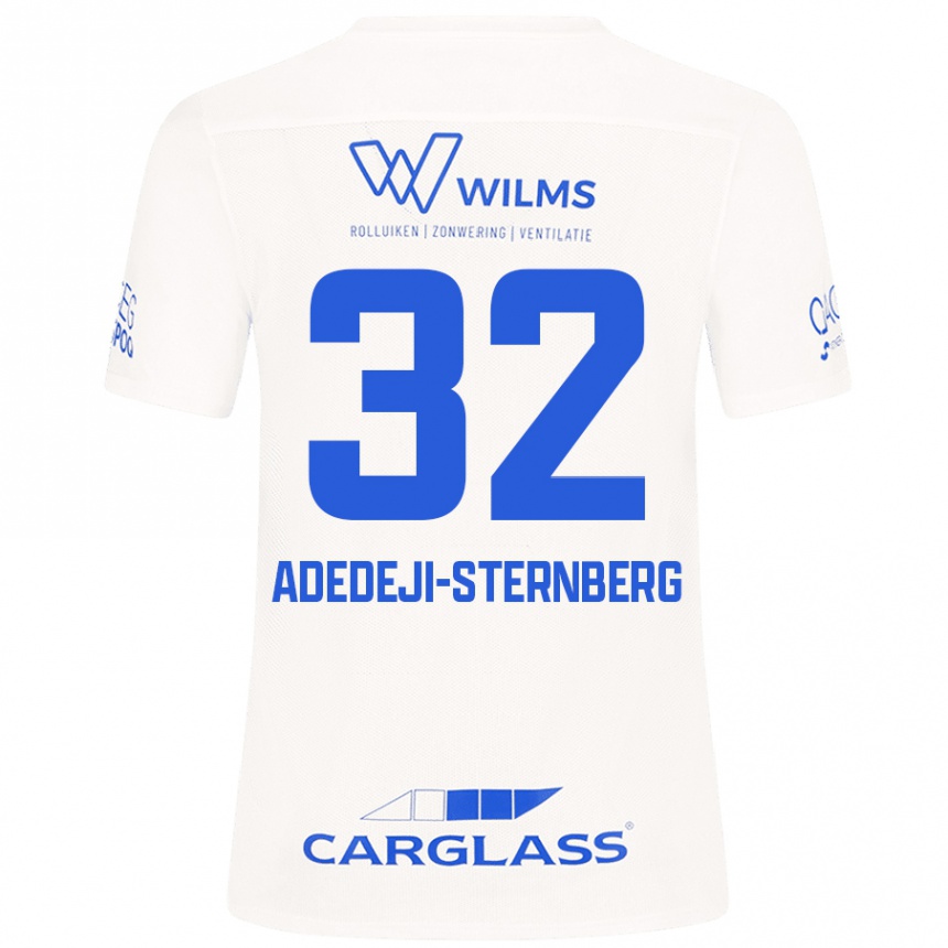 Gyermek Labdarúgás Noah Adedeji-Sternberg #32 Fehér Idegenbeli Jersey 2024/25 Mez Póló Ing