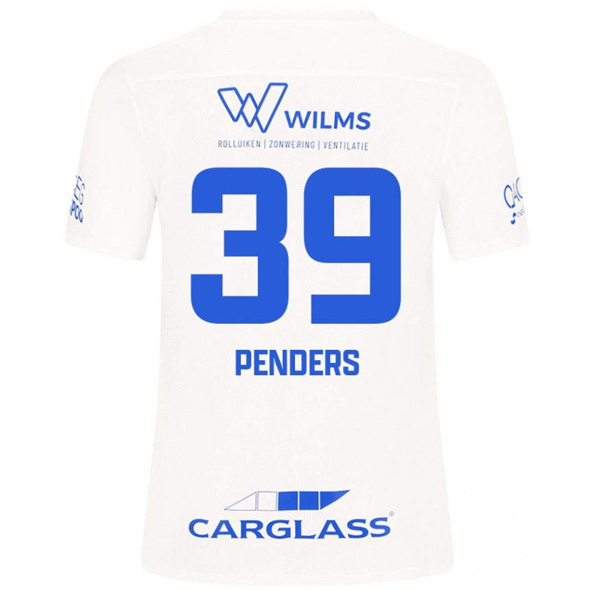 Gyermek Labdarúgás Mike Penders #39 Fehér Idegenbeli Jersey 2024/25 Mez Póló Ing