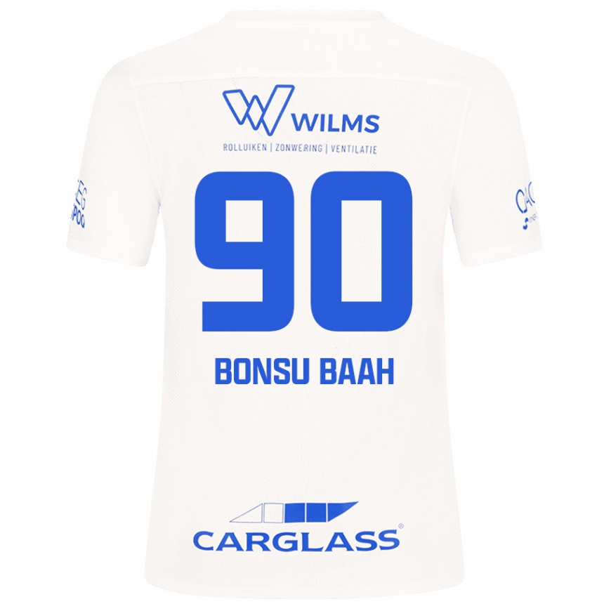 Gyermek Labdarúgás Christopher Bonsu Baah #90 Fehér Idegenbeli Jersey 2024/25 Mez Póló Ing