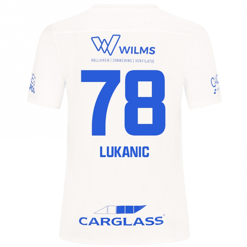 Gyermek Labdarúgás Luka Lukanic #78 Fehér Idegenbeli Jersey 2024/25 Mez Póló Ing