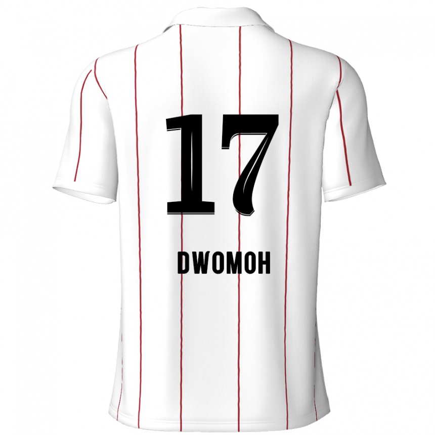 Gyermek Labdarúgás Pierre Dwomoh #17 Fehér Fekete Idegenbeli Jersey 2024/25 Mez Póló Ing