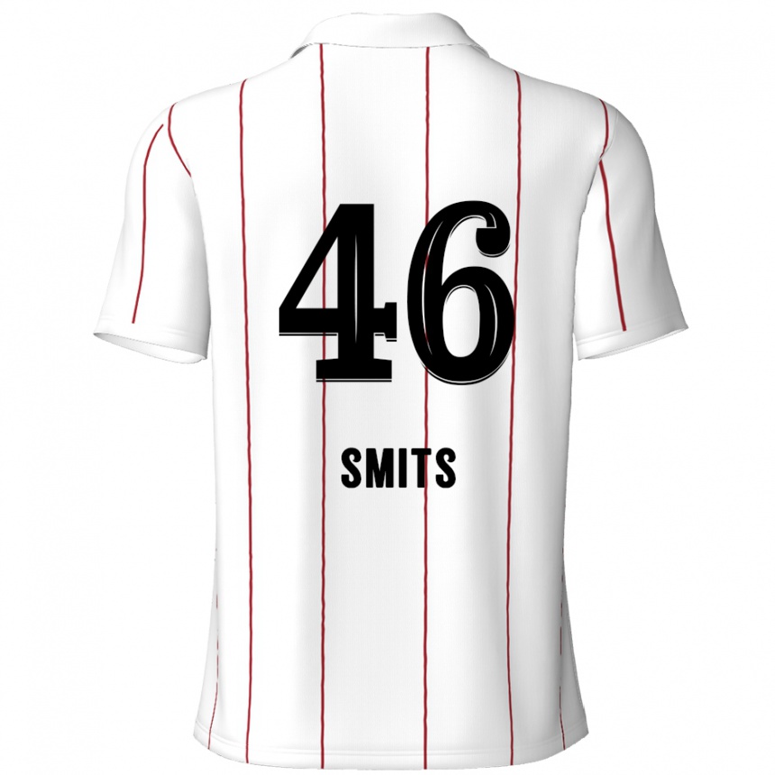 Gyermek Labdarúgás Milan Smits #46 Fehér Fekete Idegenbeli Jersey 2024/25 Mez Póló Ing