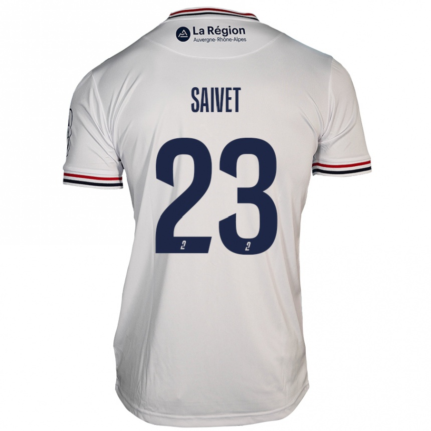 Gyermek Labdarúgás Henri Saivet #23 Fehér Idegenbeli Jersey 2024/25 Mez Póló Ing