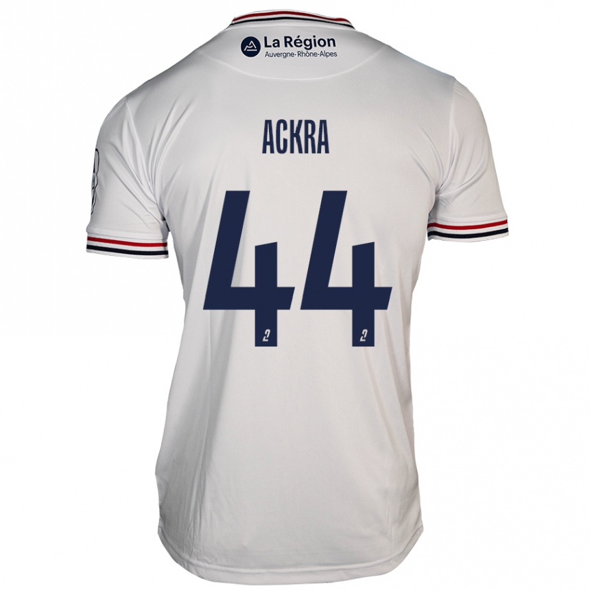 Gyermek Labdarúgás Allan Ackra #44 Fehér Idegenbeli Jersey 2024/25 Mez Póló Ing