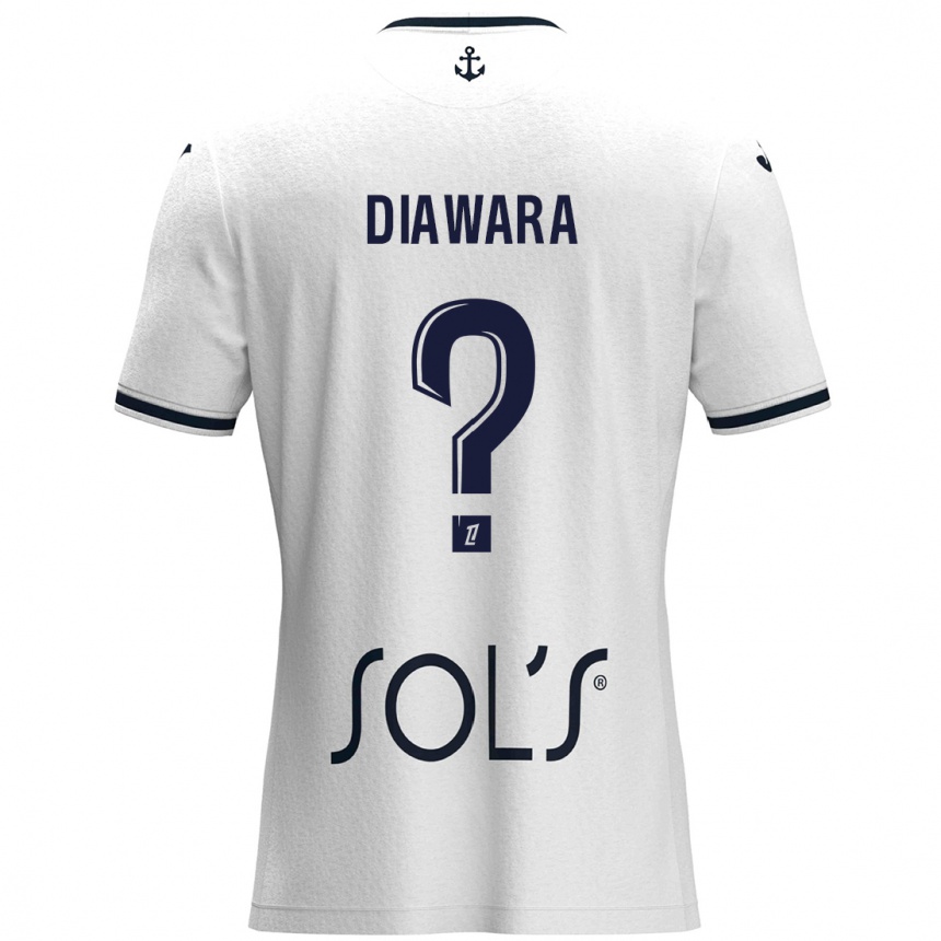 Gyermek Labdarúgás Djimin Diawara #0 Fehér Sötétkék Idegenbeli Jersey 2024/25 Mez Póló Ing