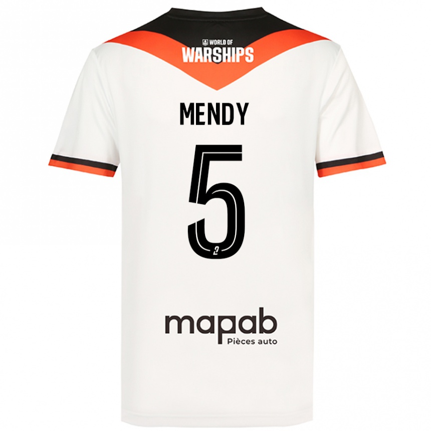 Gyermek Labdarúgás Benjamin Mendy #5 Fehér Idegenbeli Jersey 2024/25 Mez Póló Ing